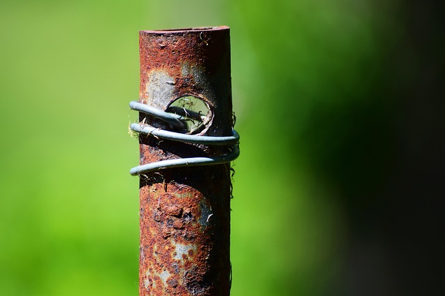 rusted fence