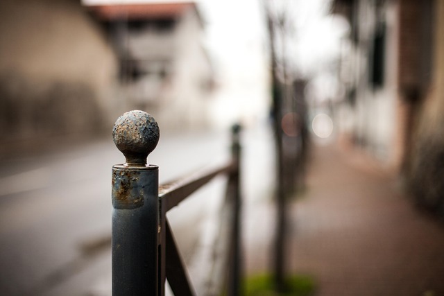 rusted fence